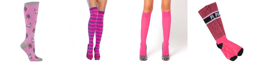 pink knee high socks